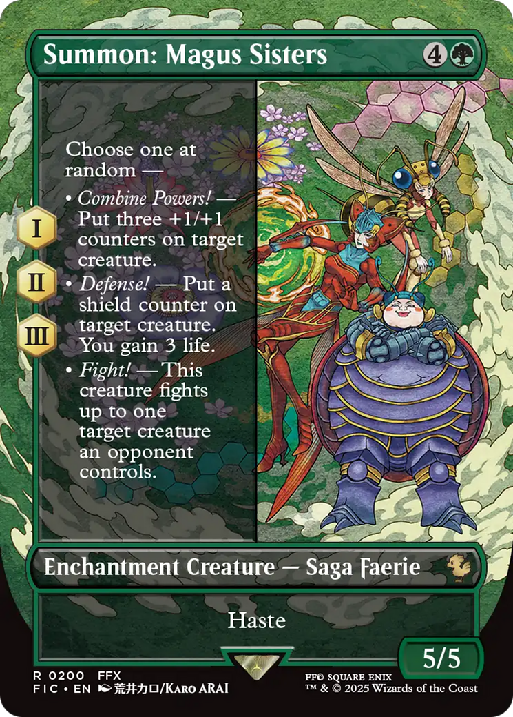 Summon: Magus Sisters (Borderless) [FINAL FANTASY Commander] | GnG Games