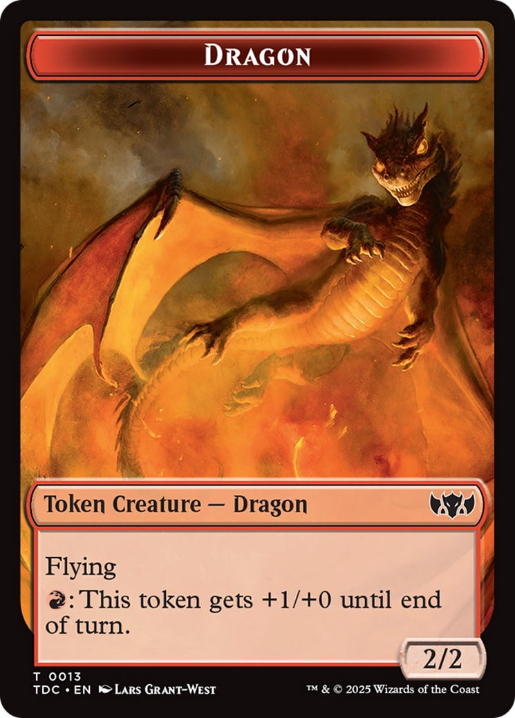 Dragon Egg // Dragon (0013) Double-Sided Token [Tarkir: Dragonstorm Commander Tokens] | GnG Games