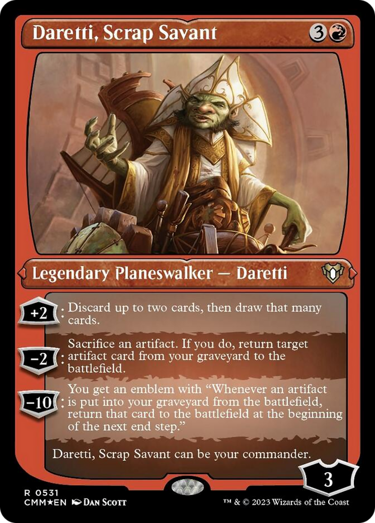 Daretti, Scrap Savant (Foil Etched) [Commander Masters] | GnG Games