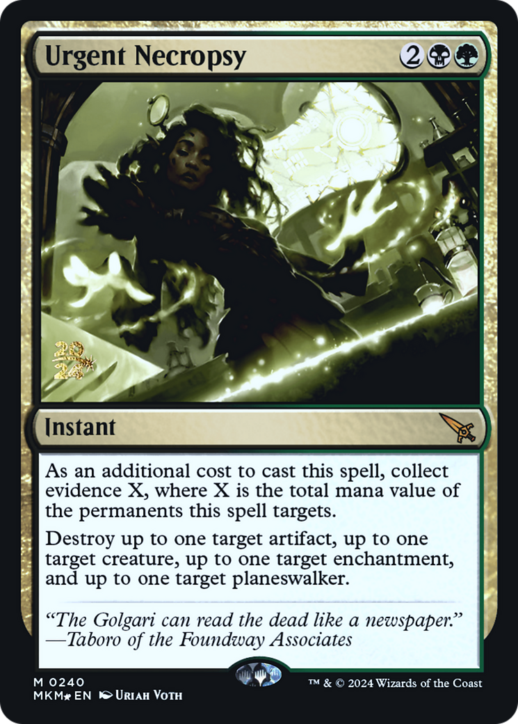 Urgent Necropsy [Murders at Karlov Manor Prerelease Promos] | GnG Games