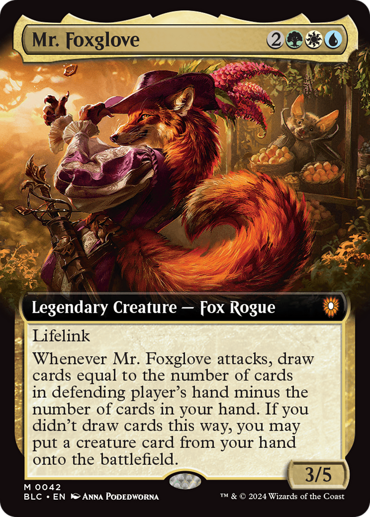 Mr. Foxglove (Extended Art) [Bloomburrow Commander] | GnG Games