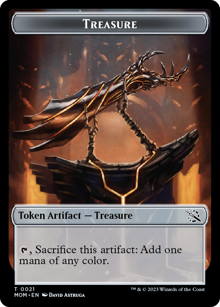 Treasure (21) // Phyrexian Saproling Double-Sided Token [March of the Machine Tokens] | GnG Games