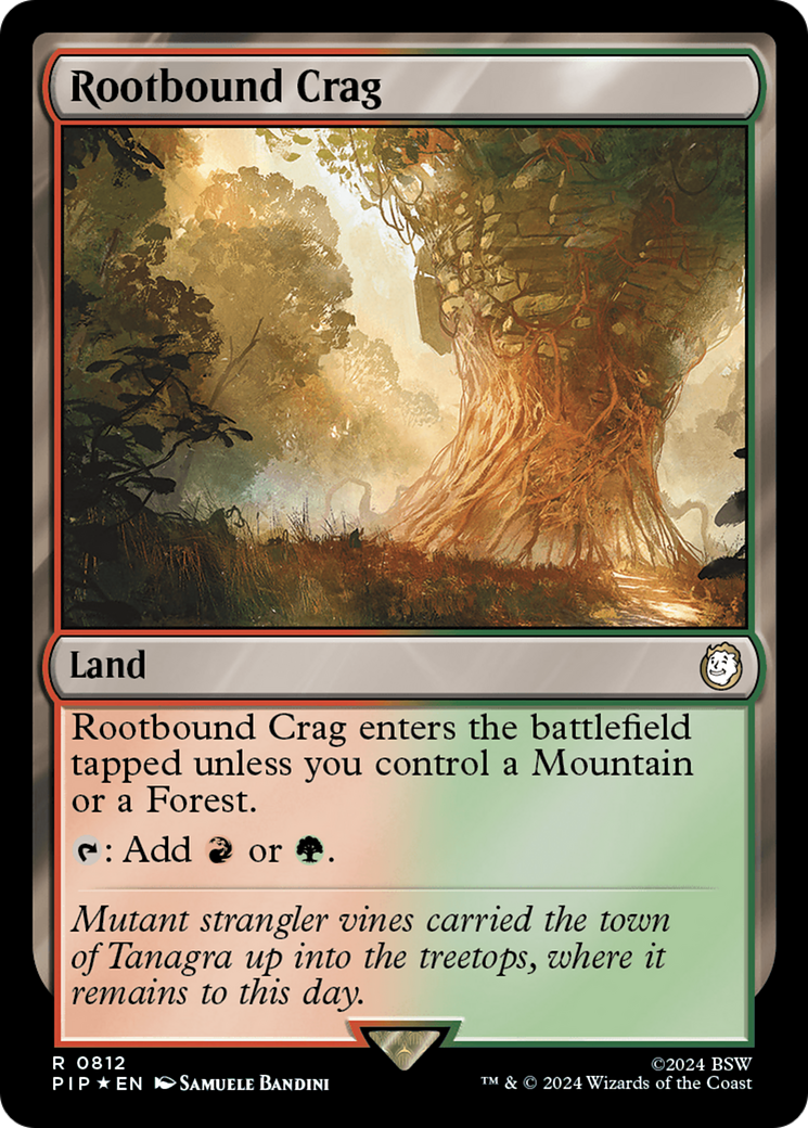 Rootbound Crag (Surge Foil) [Fallout] | GnG Games