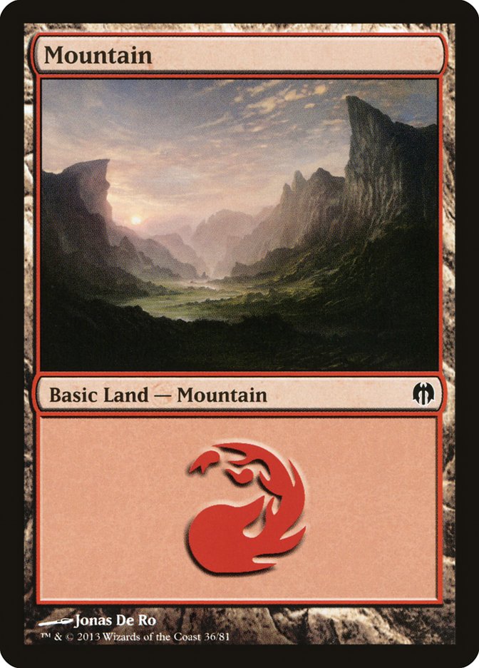 Mountain (36) [Duel Decks: Heroes vs. Monsters] | GnG Games