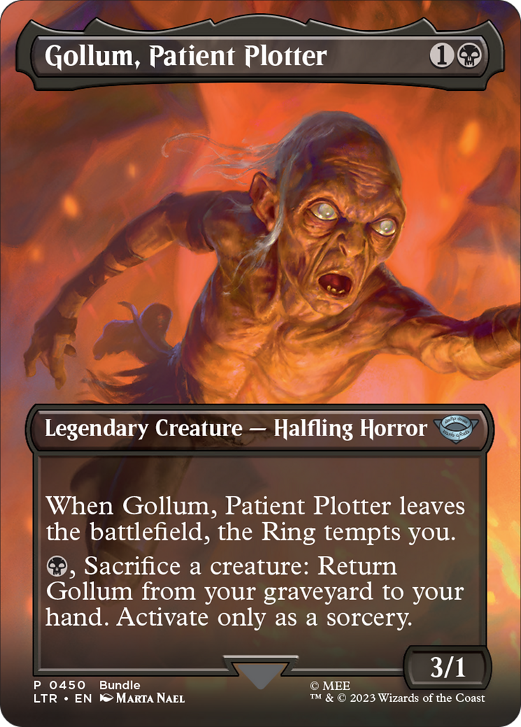 Gollum, Patient Plotter (Borderless Alternate Art) [The Lord of the Rings: Tales of Middle-Earth] | GnG Games