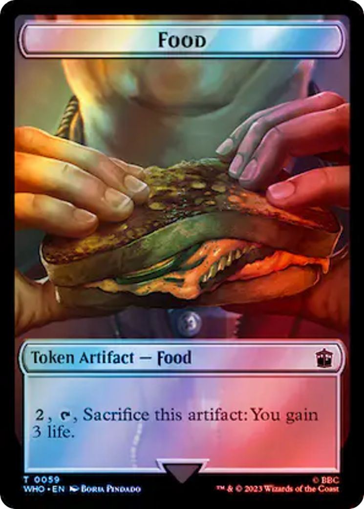 Fish // Food (0059) Double-Sided Token (Surge Foil) [Doctor Who Tokens] | GnG Games