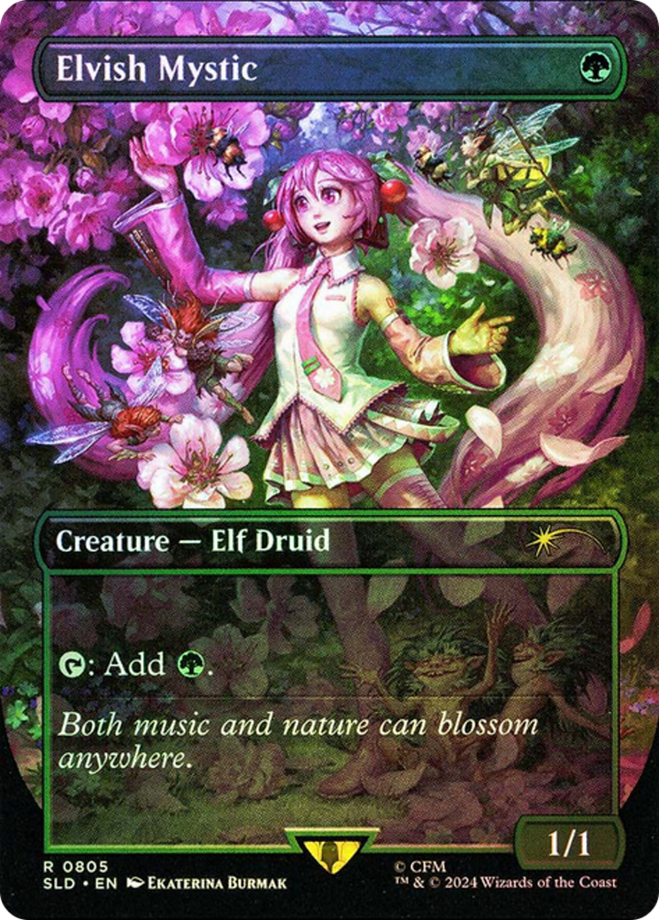 Elvish Mystic (0805) (Rainbow Foil) [Secret Lair Drop Series] | GnG Games