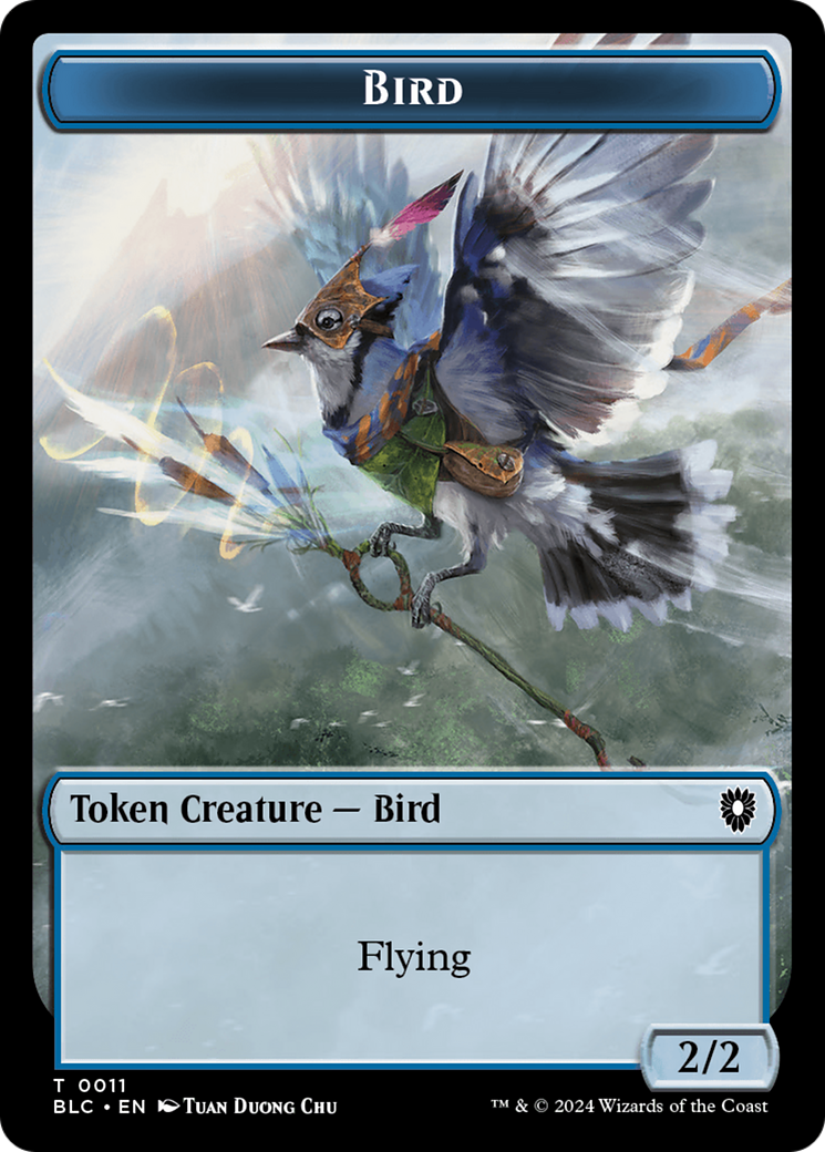 Bird (011) // Fish Double-Sided Token [Bloomburrow Commander Tokens] | GnG Games