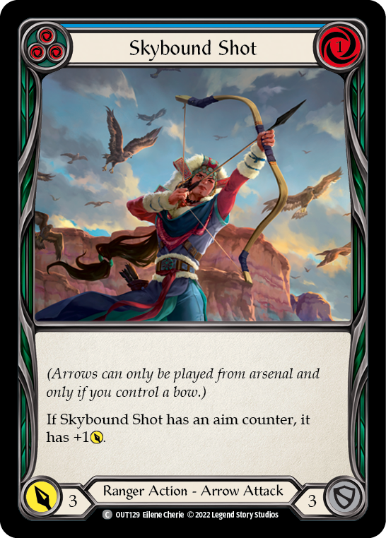 Skybound Shot (Blue) [OUT129] (Outsiders)  Rainbow Foil | GnG Games