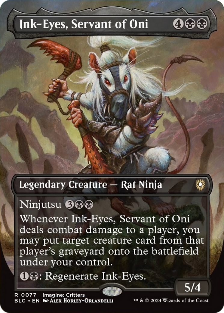 Ink-Eyes, Servant of Oni (Borderless) [Bloomburrow Commander] | GnG Games