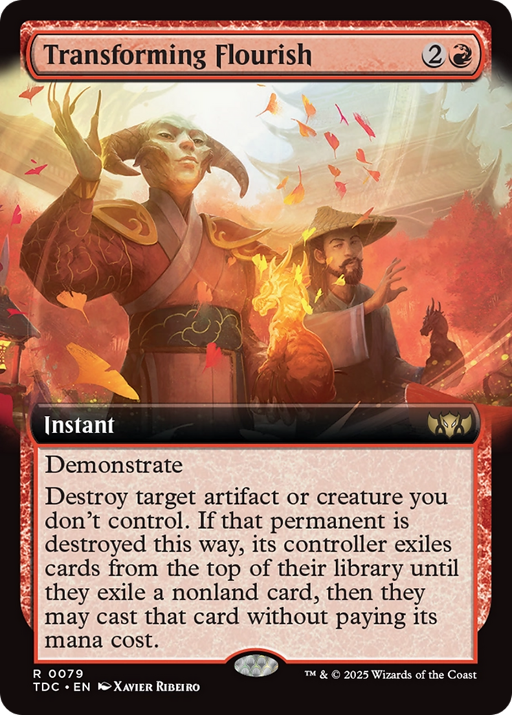 Transforming Flourish (Extended Art) [Tarkir: Dragonstorm Commander] | GnG Games