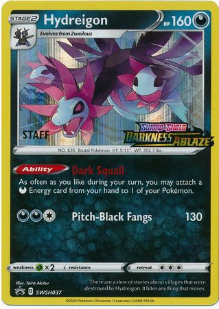 Hydreigon (SWSH037) (Staff Prerelease Promo) [Sword & Shield: Black Star Promos] | GnG Games