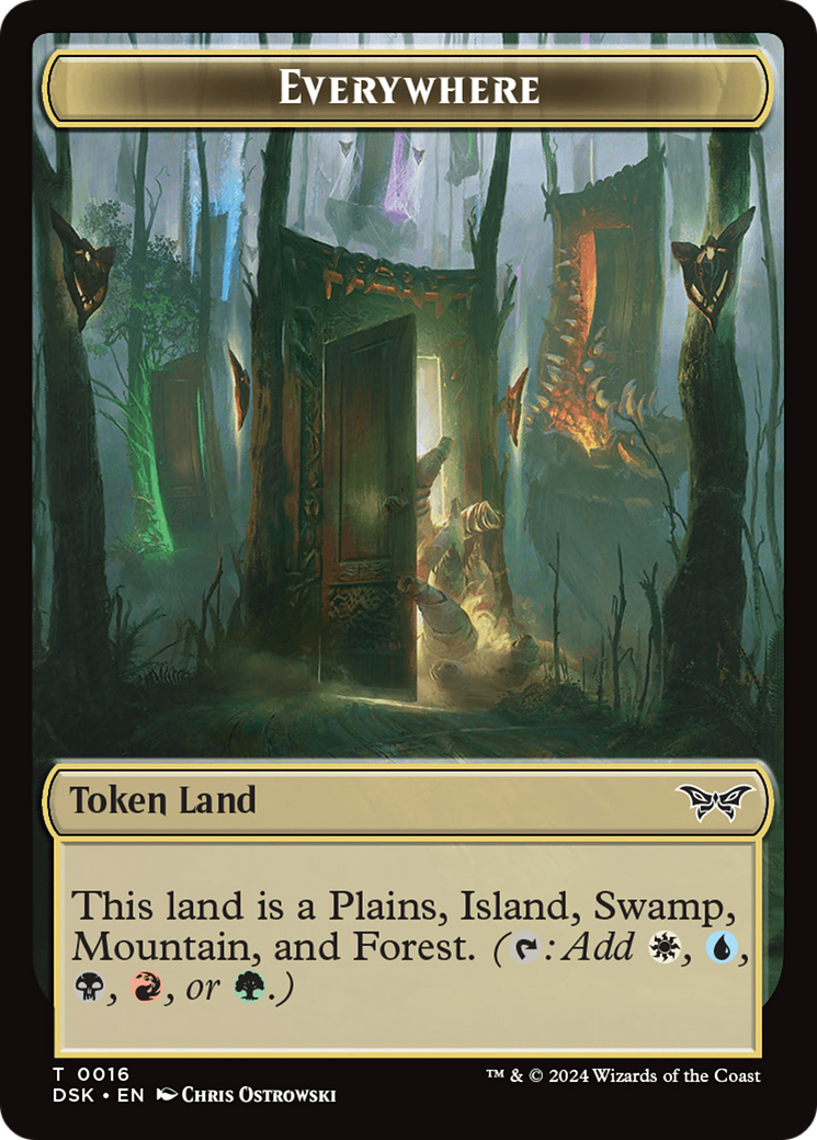 Everywhere // Manifest Double-Sided Token [Duskmourn: House of Horror Tokens] | GnG Games