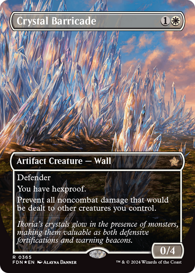 Crystal Barricade (Borderless) (Mana Foil) [Foundations] | GnG Games