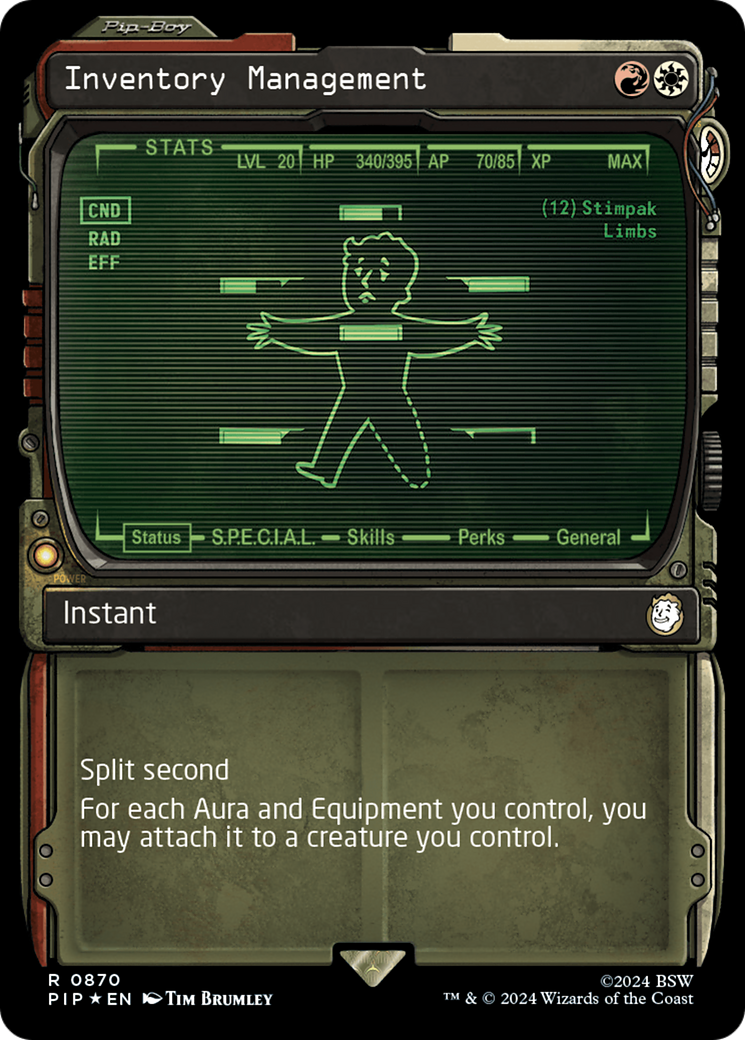 Inventory Management (Showcase) (Surge Foil) [Fallout] | GnG Games