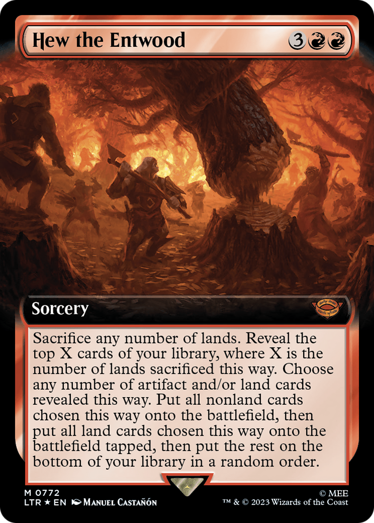 Hew the Entwood (Extended Art) (Surge Foil) [The Lord of the Rings: Tales of Middle-Earth] | GnG Games