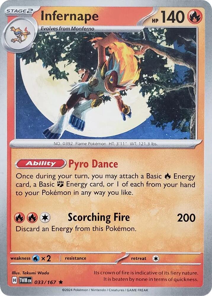 Infernape (033/167) (Theme Deck Exclusive) [Scarlet & Violet: Twilight Masquerade] | GnG Games