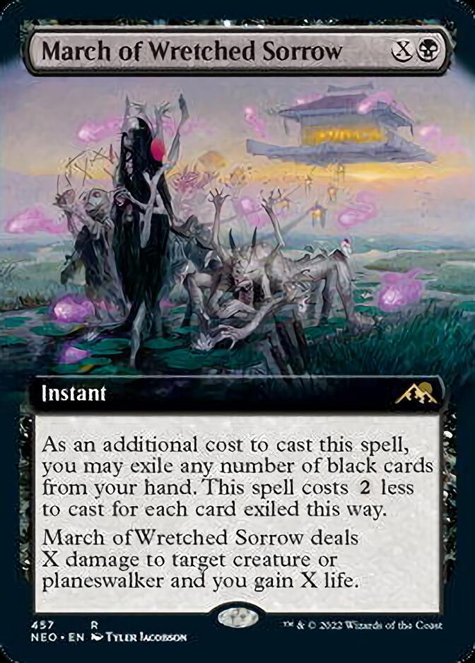 March of Wretched Sorrow (Extended Art) [Kamigawa: Neon Dynasty] | GnG Games