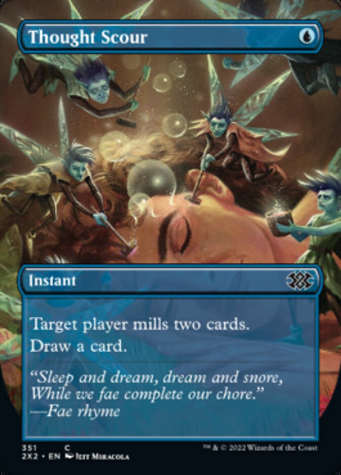 Thought Scour (Borderless Alternate Art) [Double Masters 2022] | GnG Games
