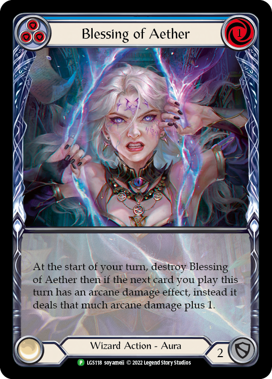 Blessing of Aether (Blue) [LGS118] (Promo)  Rainbow Foil | GnG Games
