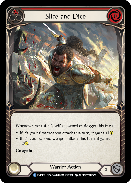 Slice and Dice (Red) [EVR057] (Everfest)  1st Edition Rainbow Foil | GnG Games