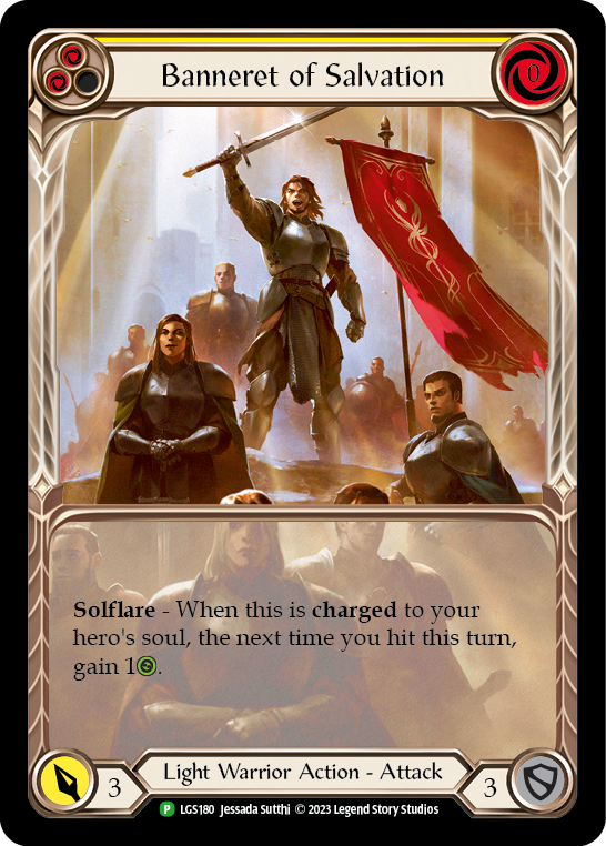 Banneret of Salvation (Extended Art) [LGS180] (Promo)  Rainbow Foil | GnG Games