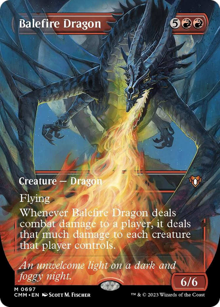 Balefire Dragon (Borderless Alternate Art) [Commander Masters] | GnG Games