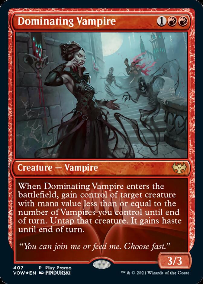 Dominating Vampire (Play Promo) [Innistrad: Crimson Vow Promos] | GnG Games