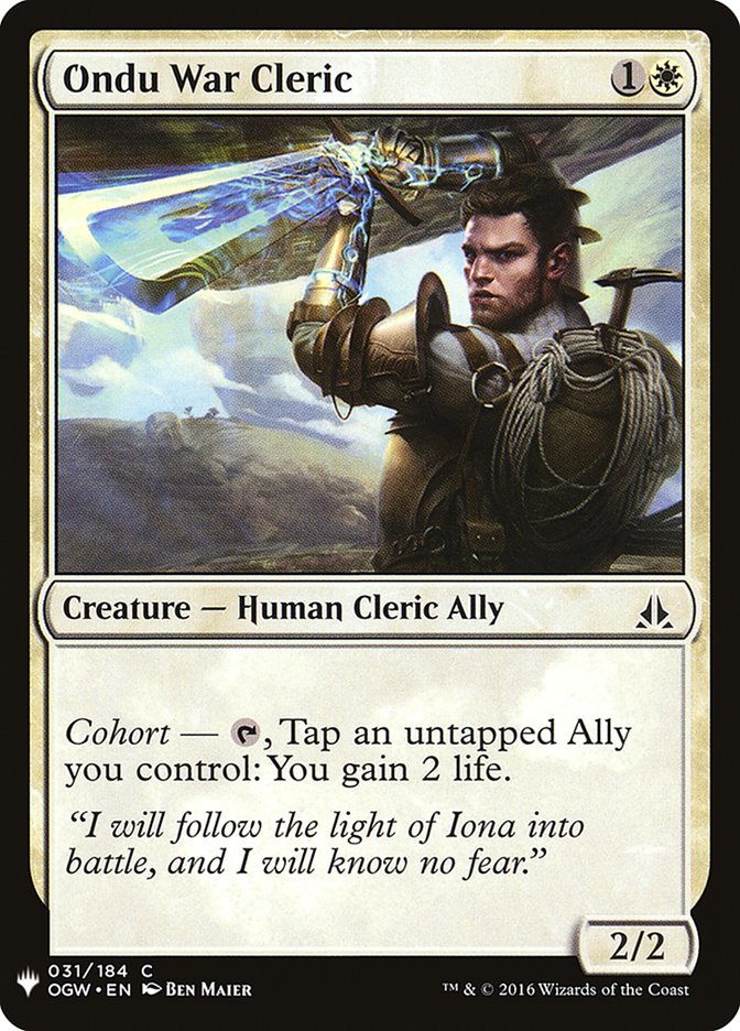 Ondu War Cleric [Mystery Booster] | GnG Games