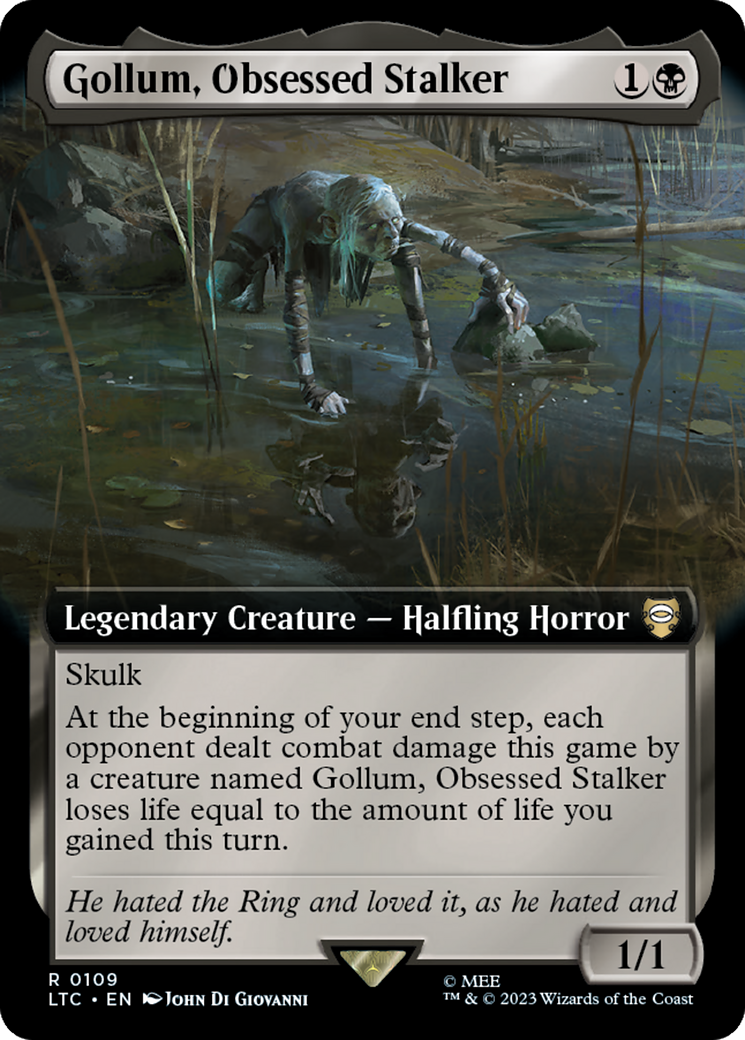 Gollum, Obsessed Stalker (Extended Art) [The Lord of the Rings: Tales of Middle-Earth Commander] | GnG Games