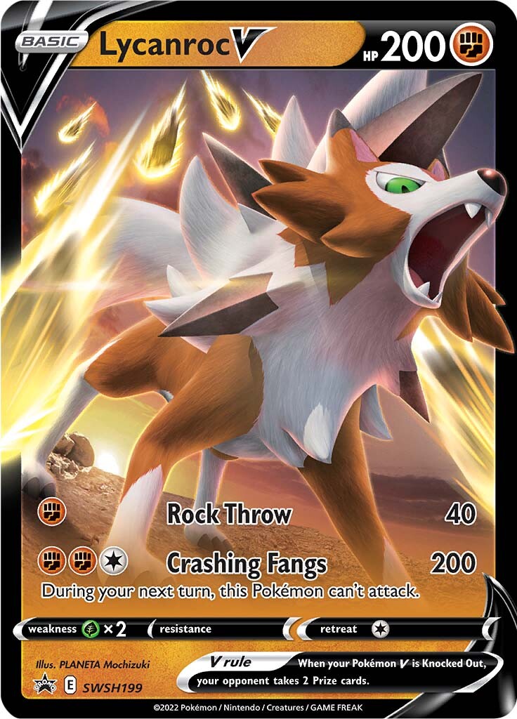 Lycanroc V (SWSH199) [Sword & Shield: Black Star Promos] | GnG Games