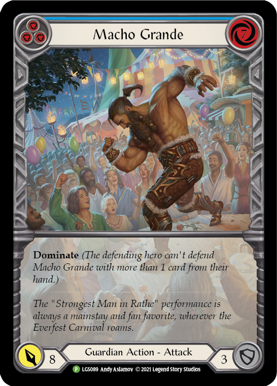 Macho Grande (Blue) [LGS089] (Promo)  Rainbow Foil | GnG Games