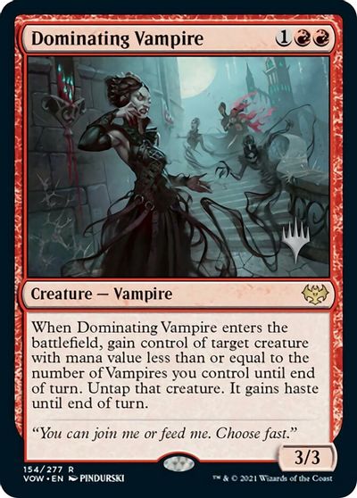 Dominating Vampire (Promo Pack) [Innistrad: Crimson Vow Promos] | GnG Games