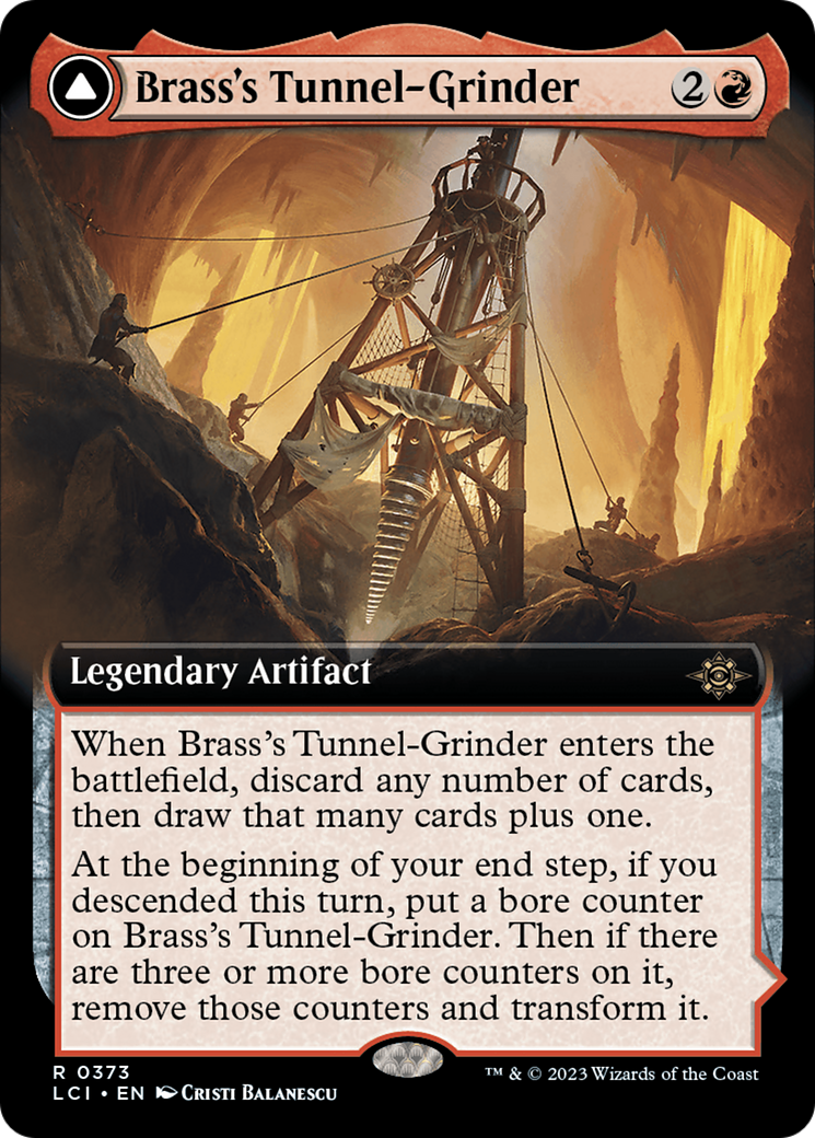 Brass's Tunnel-Grinder // Tecutlan, The Searing Rift (Extended Art) [The Lost Caverns of Ixalan] | GnG Games