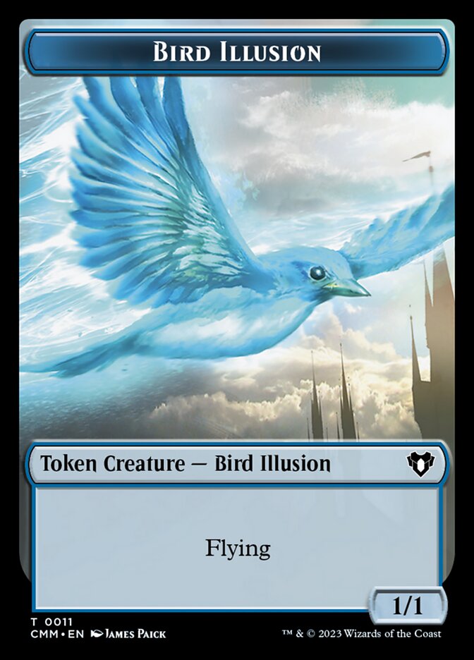 Thopter // Bird Illusion Double-Sided Token [Commander Masters Tokens] | GnG Games