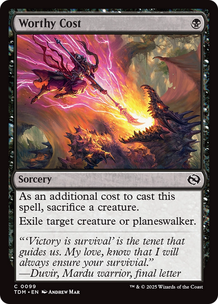 Worthy Cost [Tarkir: Dragonstorm] | GnG Games