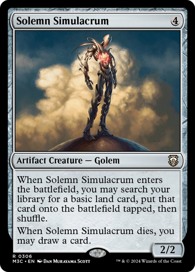 Solemn Simulacrum (Ripple Foil) [Modern Horizons 3 Commander] | GnG Games