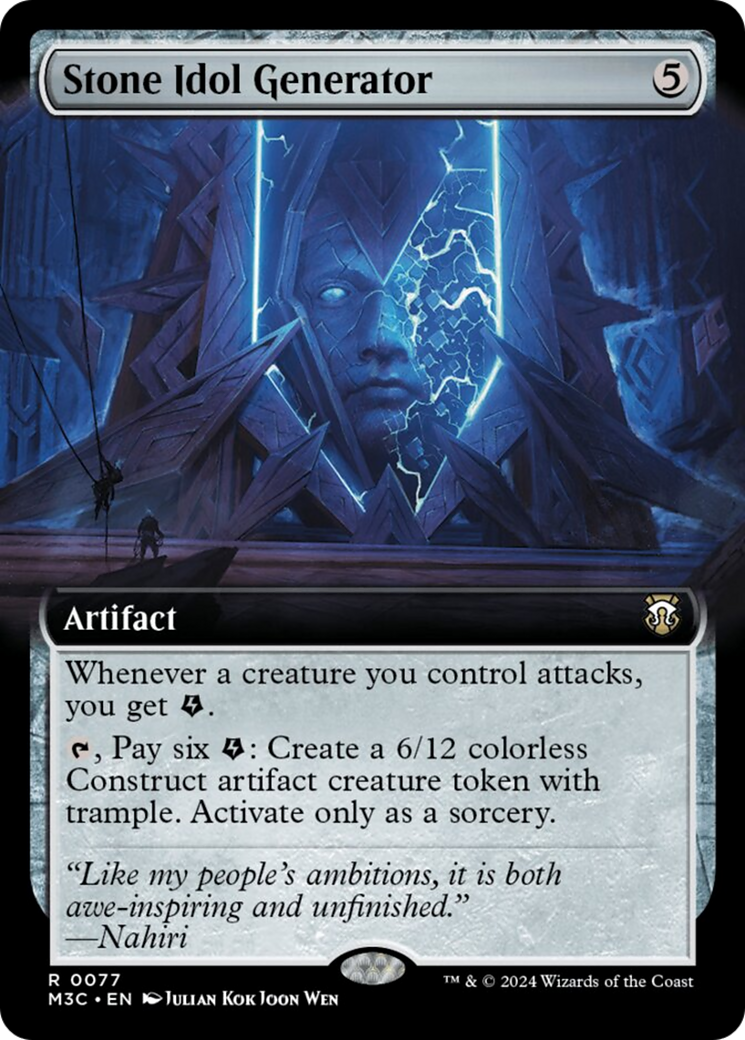 Stone Idol Generator (Extended Art) (Ripple Foil) [Modern Horizons 3 Commander] | GnG Games