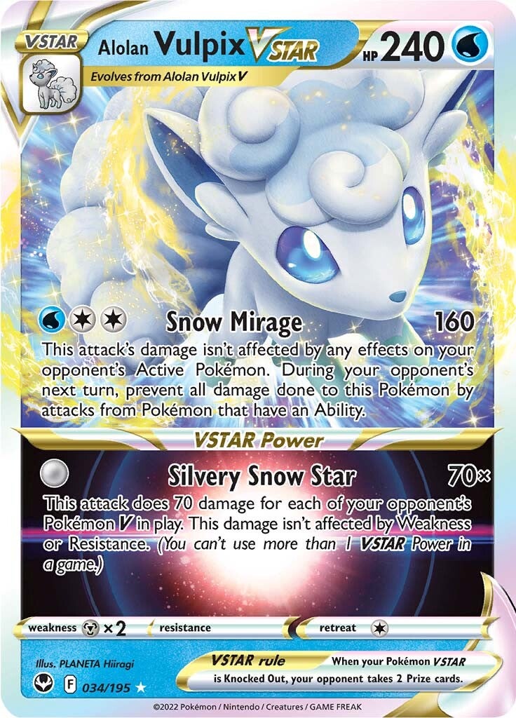 Alolan Vulpix VSTAR (034/195) [Sword & Shield: Silver Tempest] | GnG Games