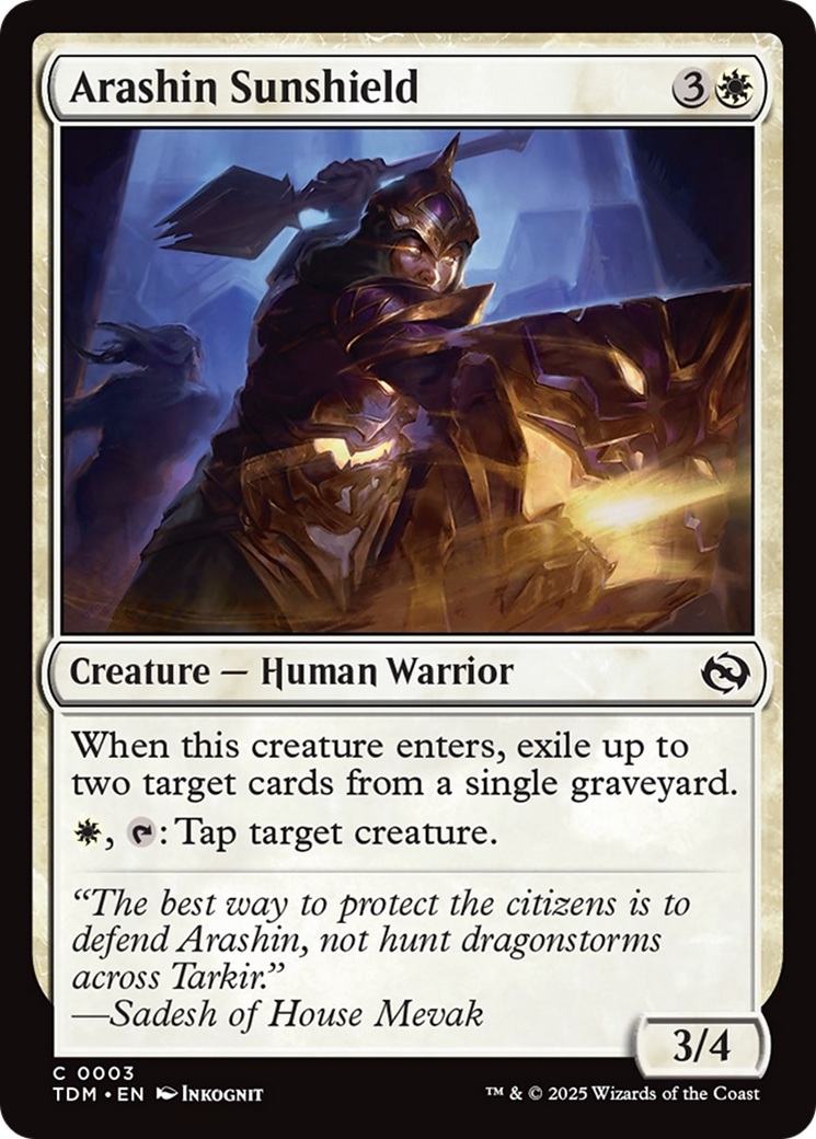 Arashin Sunshield [Tarkir: Dragonstorm] | GnG Games