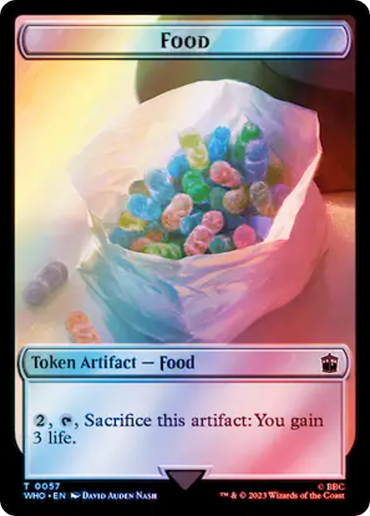 Alien Angel // Food (0057) Double-Sided Token (Surge Foil) [Doctor Who Tokens] | GnG Games