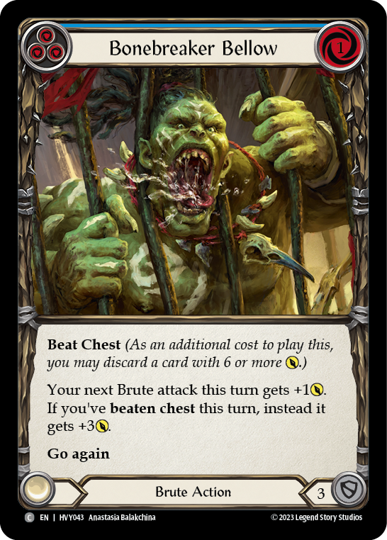 Bonebreaker Bellow (Blue) [HVY043] (Heavy Hitters)  Rainbow Foil | GnG Games