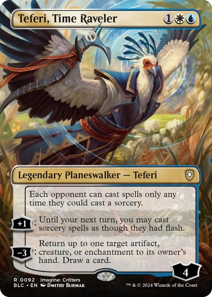 Teferi, Time Raveler (Borderless) [Bloomburrow Commander] | GnG Games