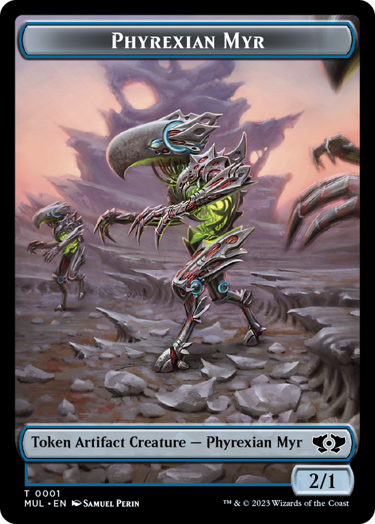 Phyrexian Myr // Teferi's Talent Emblem Double-Sided Token [March of the Machine Tokens] | GnG Games