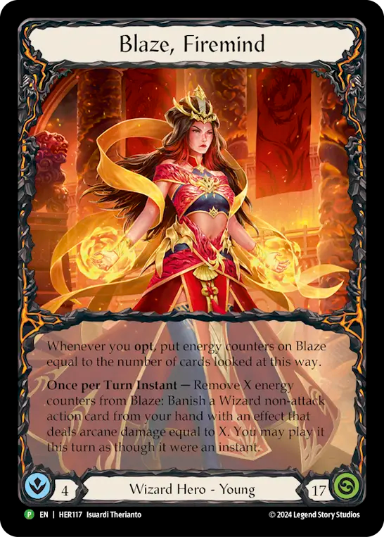 Blaze, Firemind [HER117] (Promo)  Rainbow Foil | GnG Games