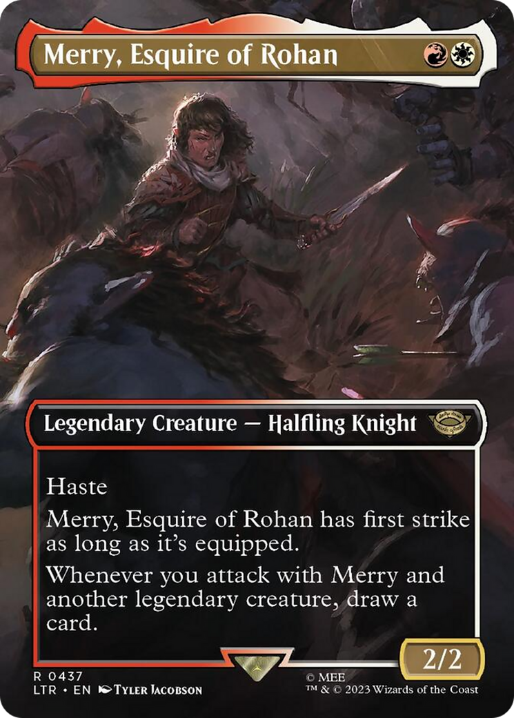 Merry, Esquire of Rohan (Borderless Alternate Art) [The Lord of the Rings: Tales of Middle-Earth] | GnG Games