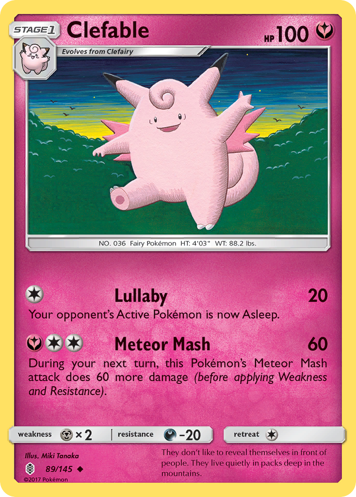 Clefable (89/145) [Sun & Moon: Guardians Rising] | GnG Games