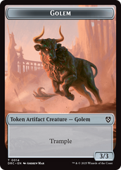 Golem (0014) // Thopter (0010) Double-Sided Token [Aetherdrift Tokens] | GnG Games
