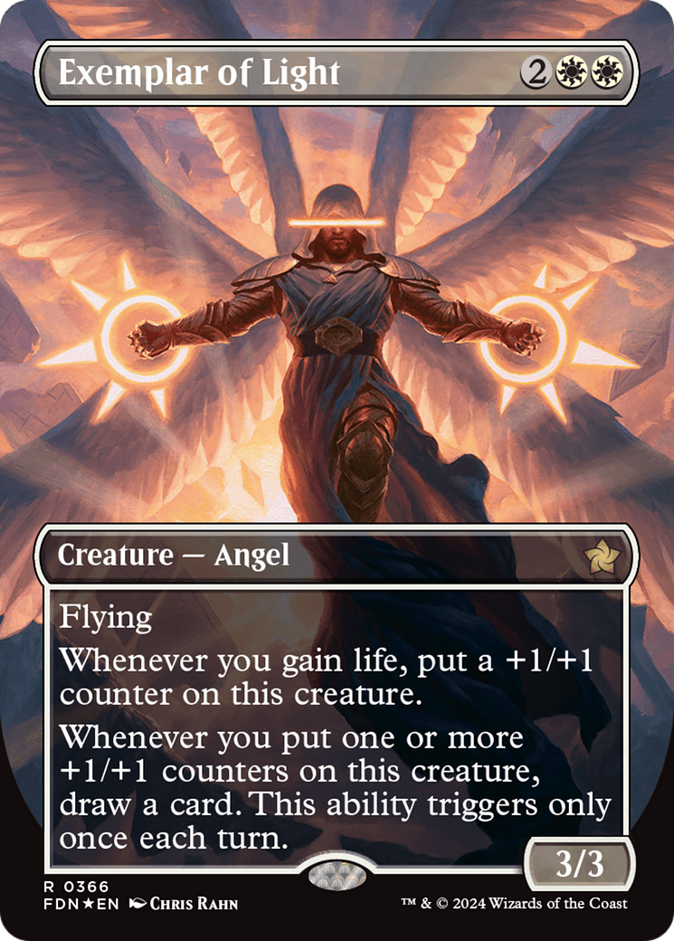 Exemplar of Light (Borderless) (Mana Foil) [Foundations] | GnG Games