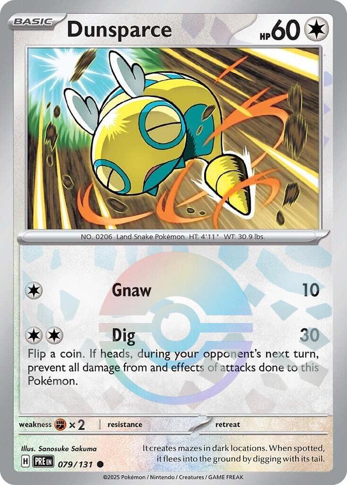 Dunsparce (079/131) (Poke Ball Pattern) [Scarlet & Violet: Prismatic Evolutions] | GnG Games